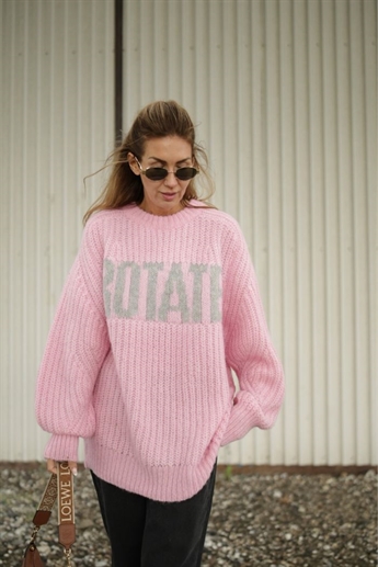 Rotate, Knitted Logo Sweater, Lilac Sachet